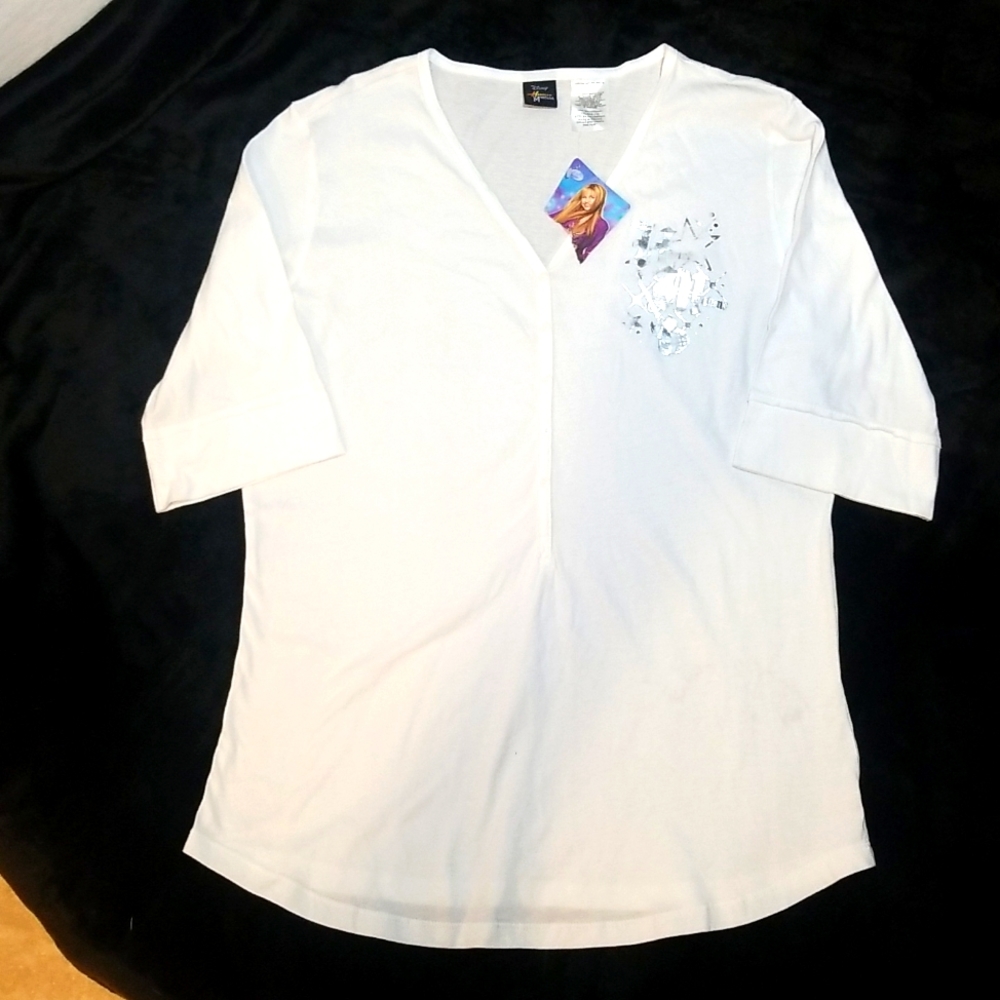 Girls Disney Hannah Montana Button Henley Shirt Size XXL (19) NWT